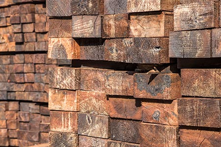 Wooden sleepers and switch sleepers